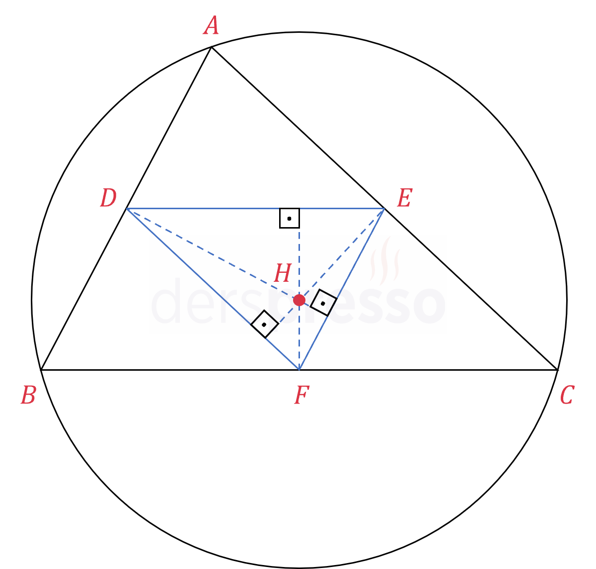 Ortalar üçgeninin diklik merkezi